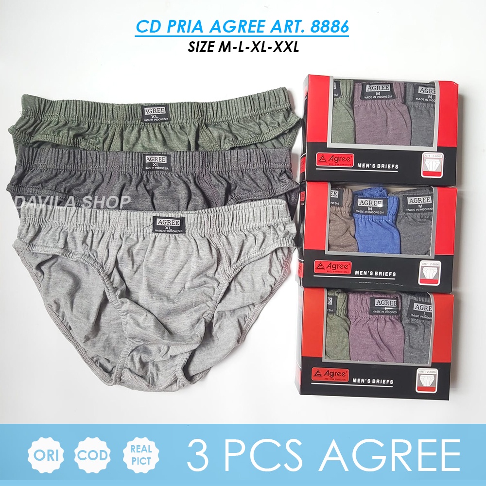 Jual Agree Set 3 Pcs Celana Dalam Pria Dewasa Cd Agree Merah Art 2