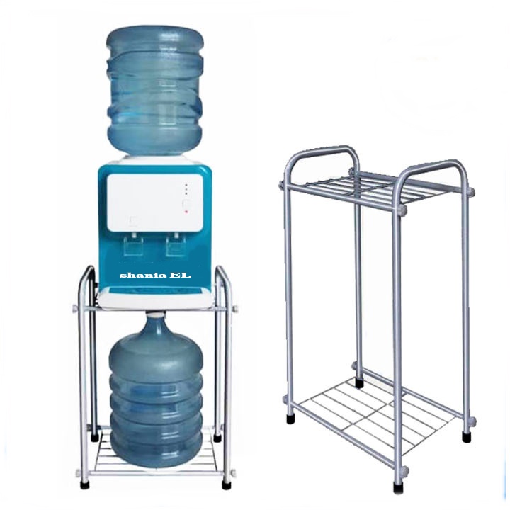 Jual (SILVER) RAK MINIMALIS Dispenser Galon 2 Susun Besi Dapur