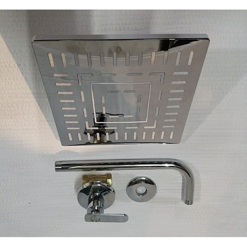 Jual Promo Wall Shower Jumbo Set Wall Shower Tanam Minimalis Dan Stop Kran Tanam Wall Shower