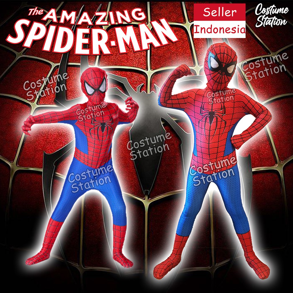 Jual Kostum Superhero The Amazing Spiderman / Costume Marvel anak laki