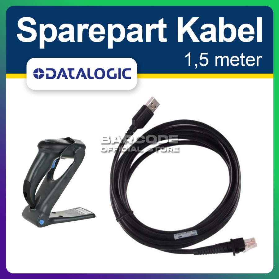 Datalogic QuickScan QD2430 - Scanner per codici a barre 2D, include supporto base (Autosense) e cavo USB