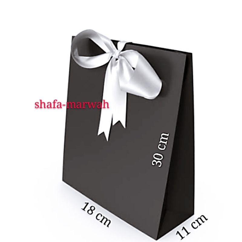 Jual EXCLUSIVE MEDIUM PAPERBAG SUPER BLACK 18 X 11 X 30 cm. | Shopee ...