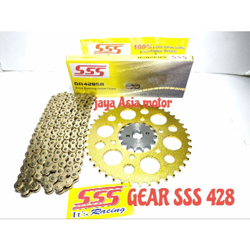 Jual GEAR SSS GOLD 428 CBR150R CBR 150 CB150 OLD 150 NEW Rantai SSS SB
