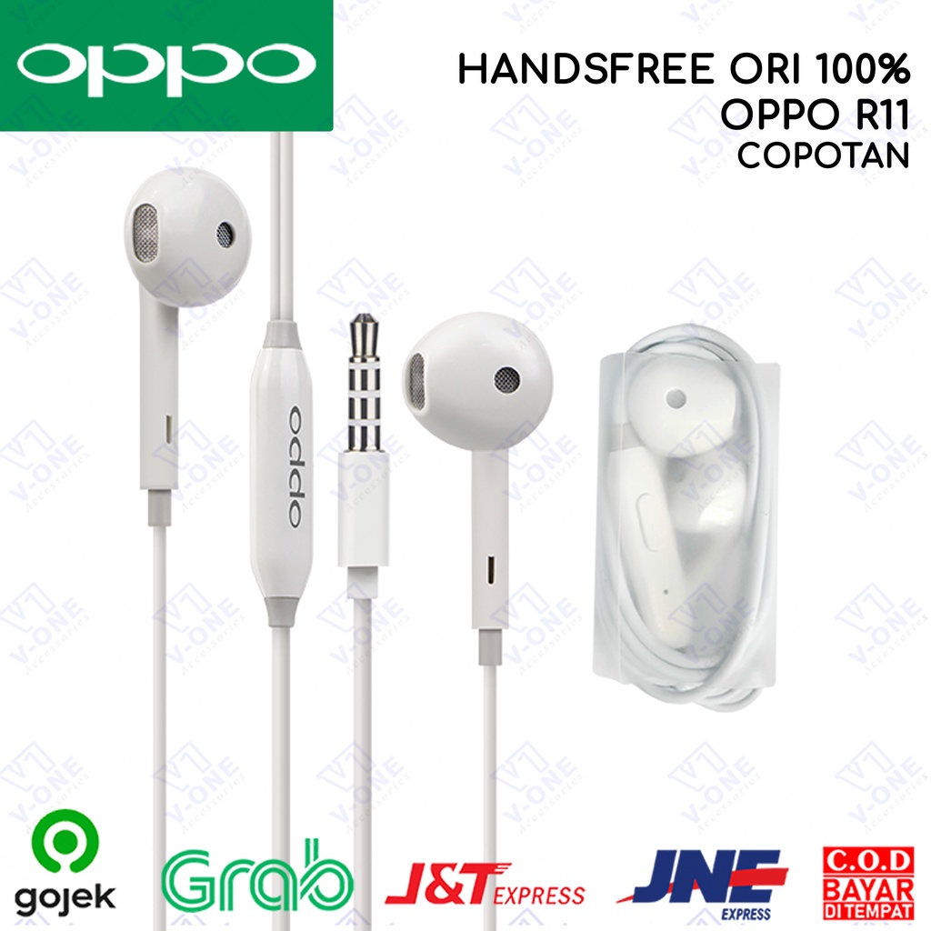 Jual HEADSET ORI COPOTAN OPPO R11/R17 HANDSFREE EARPHONE ORIGINAL ...