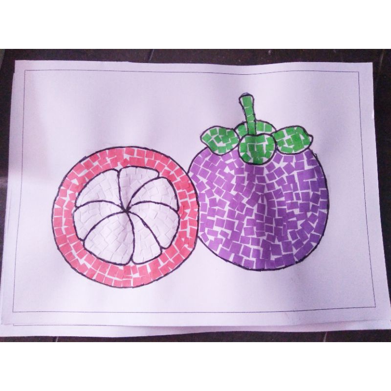 Jual kolase mozaik menempel kertas tugas prakarya sekolah | Shopee