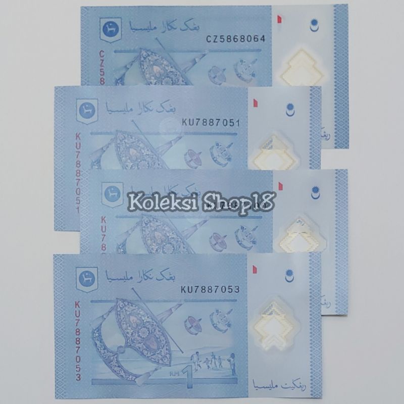 Jual Koleksi Ringgit Malaysia Pecahan 1 One Ringgit Bahan Polymer ...