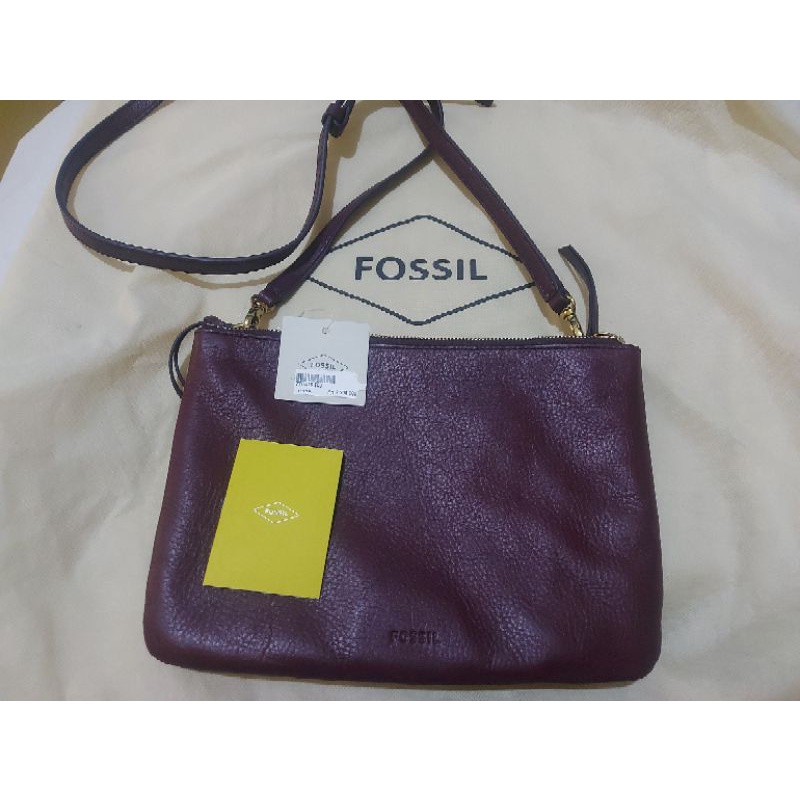 Jual Tas fossil original devon crossbody fig Leather bag murah asli Shopee Indonesia