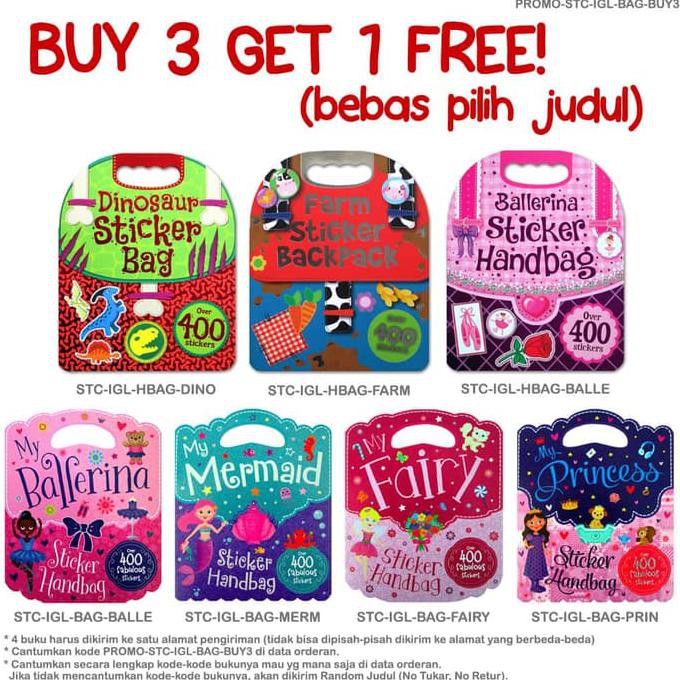 Jual Promo Buy 3 Get 1 Free Sticker Bag Activity/ Kado Anak | Shopee ...