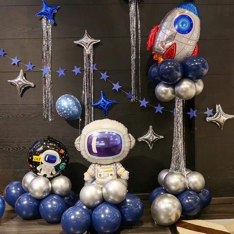balon foil astronout / balon astronot robot luar angkasa mini balon balon huruf balon latex balon ulang tahun mainan  dekorasi ulang tahun
