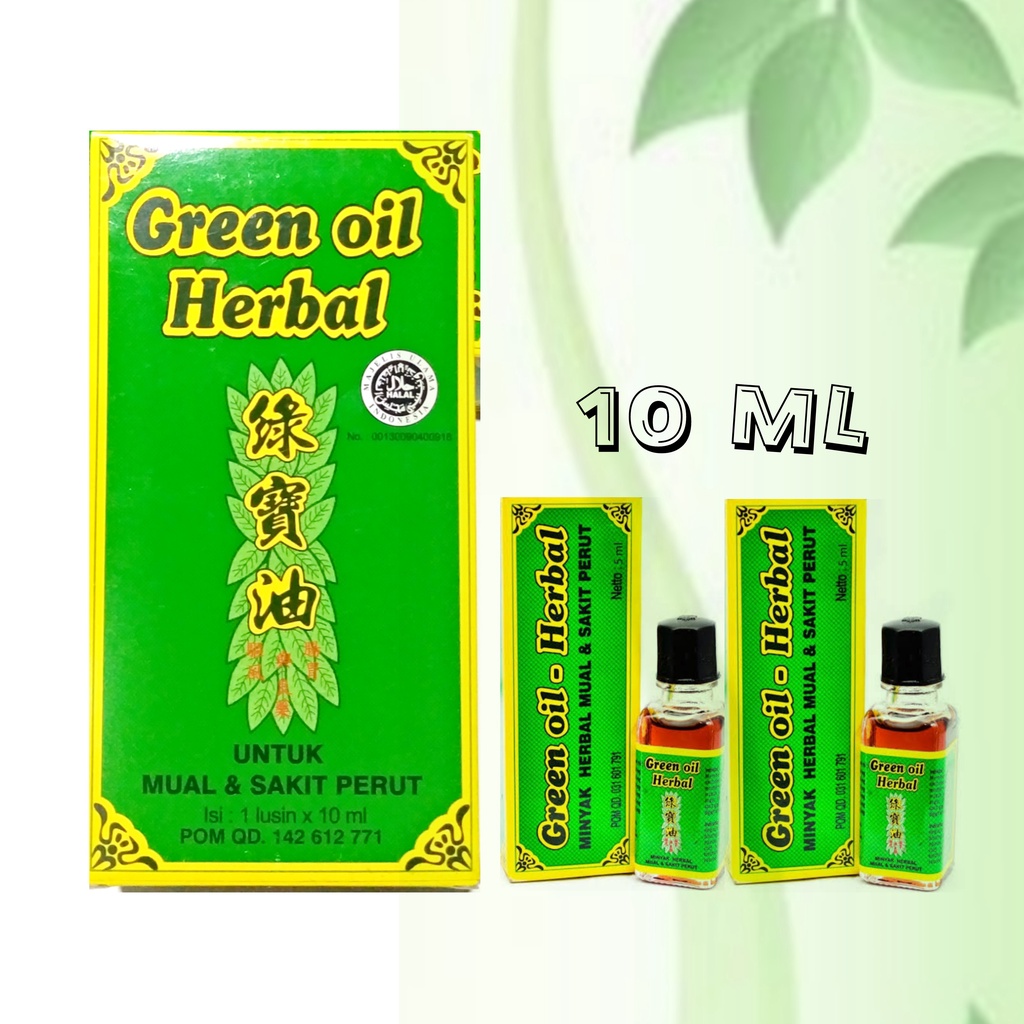 Jual Green Oil Herbal Minyak Herbal Mual Dan Sakit Perut Per Box 12