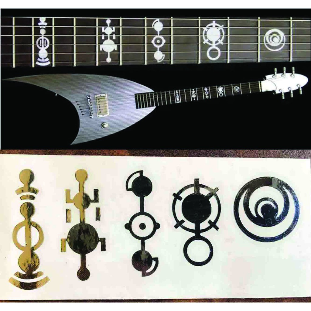 Jual Jackson Roswell Fingerboard Sticker Inlay Gitar Flying V Fretboard ...