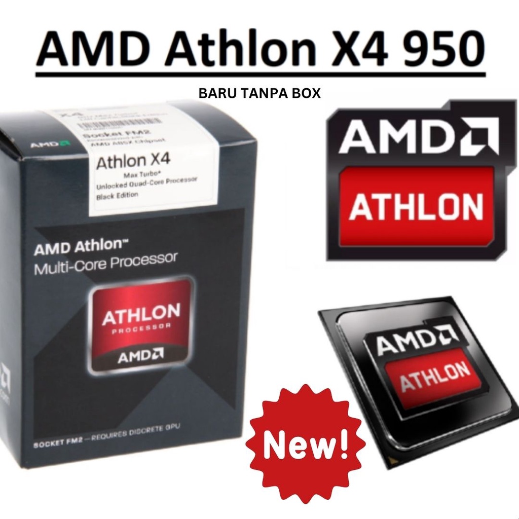 Jual AMD ATHLON X4 950 BARU 3.5GHz up to 3.8GHz Socket AM4