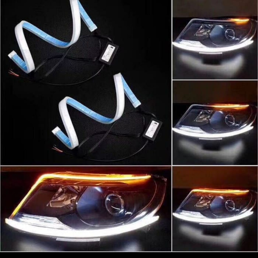 Jual led alis drl fleksibel 30cm slim 2 warna sein running waterproof ...