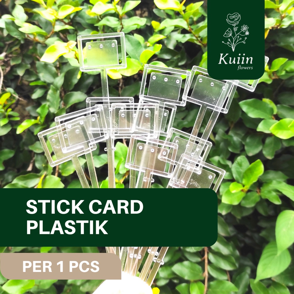 Jual STICK PLASTIK KARTU UCAPAN Bentuk Persegi Panjang Plastic Stick