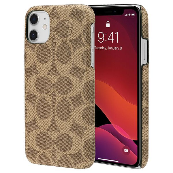 COACH Pro ブックタイプケース/PEONYBrown 11 iPhone