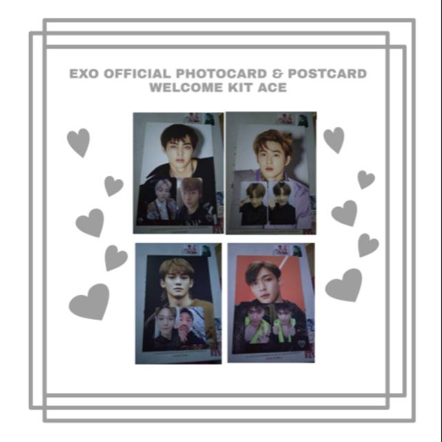 Jual EXO OFFICIAL PHOTOCARD & POSTCARD WELCOME KIT ACE | Shopee Indonesia