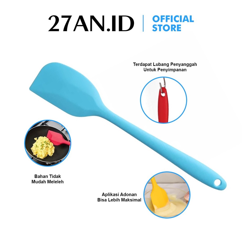 Jual (27AN.ID) Spatula Silikon Scraper Tahan Panas High Quality E369