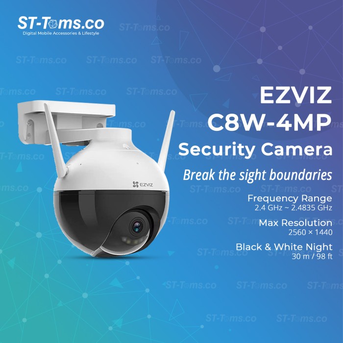 Jual EZVIZ C8W 4MP - 2K + Pan & Tilt Wifi Outdoor Security Camera ...