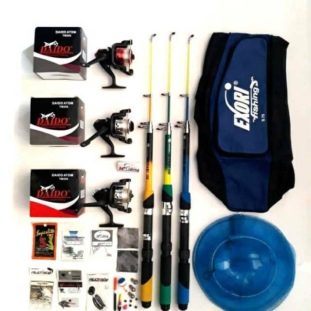 Jual Paket pancing 3 set lengkap | Shopee Indonesia