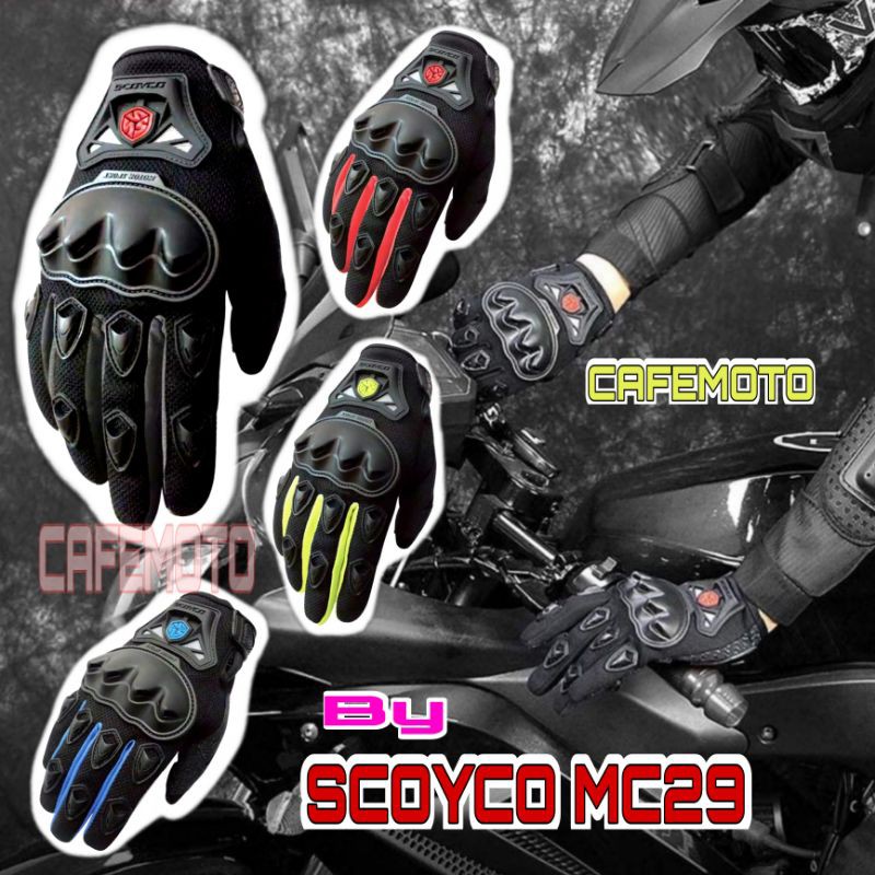 Jual Sarung Tangan Gloves scoyco MC29 / Mc 29 full jari penuh mc-29 ...