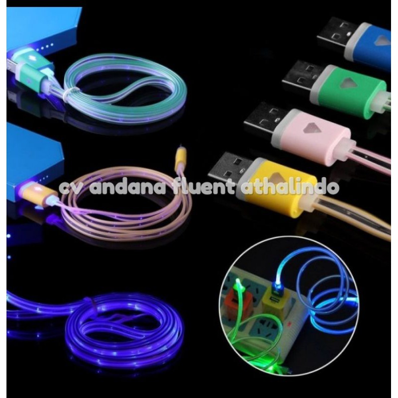 Jual kabel data kabel cas lampu kabel charger LED kabel cas nyala smile ...