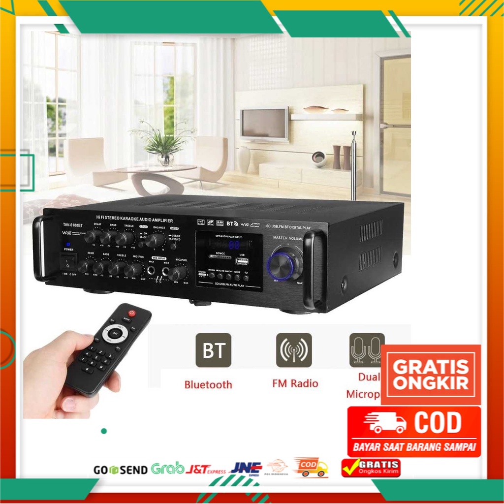 Jual Sunbuck Power Amplifier Ampli W Watt Bluetooth Karaoke Home Theater Mp Usb Fm Radio