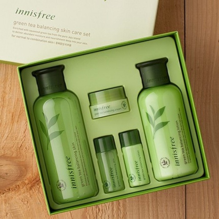 Jual Innisfree Green Tea Balancing Skin Care Set (5 items) Shopee Indonesia