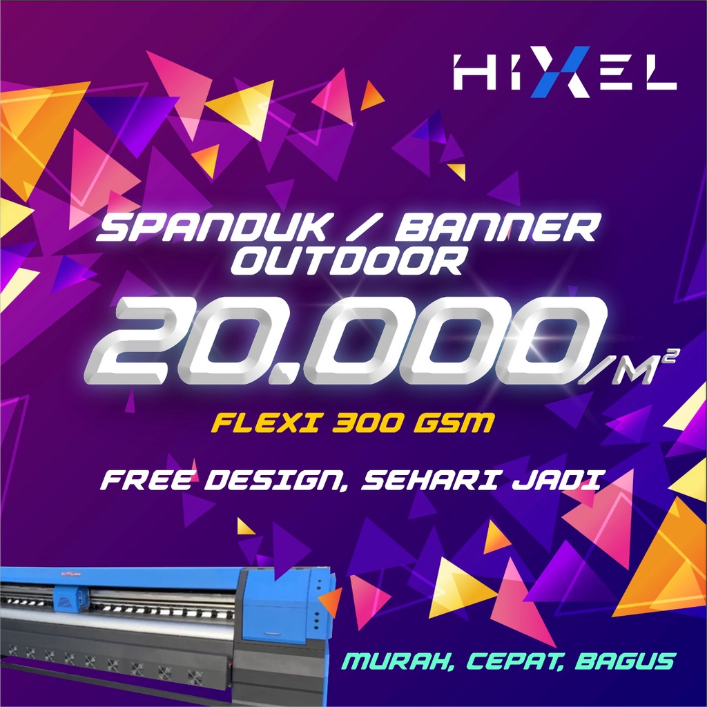 Jual CETAK BANNER, SPANDUK BAHAN FLEXI 300gsm | Shopee Indonesia