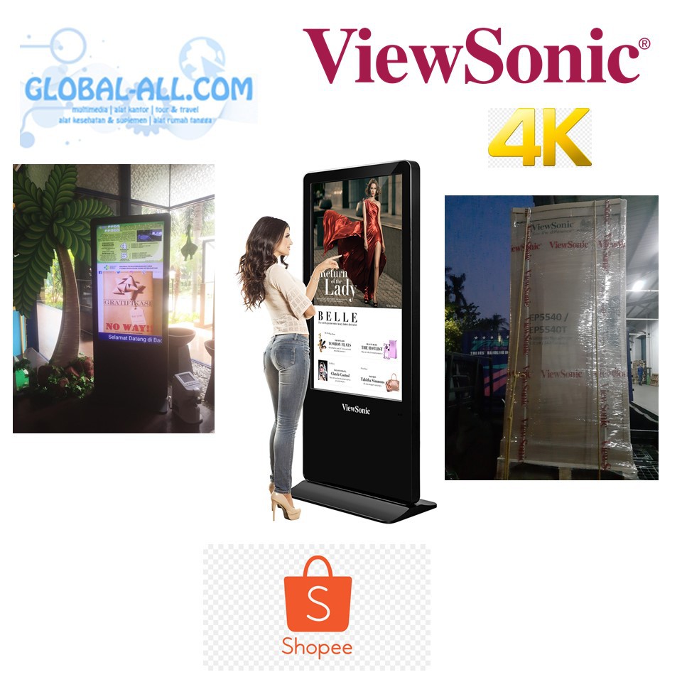 Jual VIEWSONIC EP-5540 55 INCH FLOOR STANDING E-POSTER 4K | Shopee ...