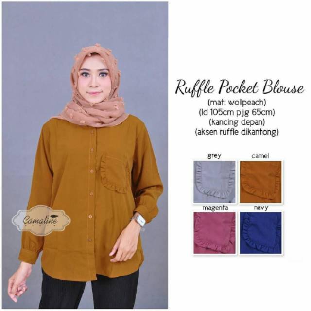 Jual Kemeja saku rampel | Shopee Indonesia