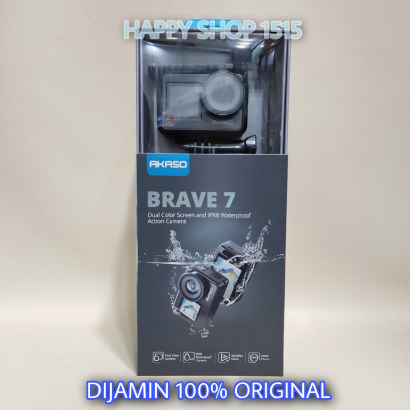 Jual AKASO BRAVE 7 Dual Color Screen and IPX8 Waterproof Action Camera Shopee Indonesia