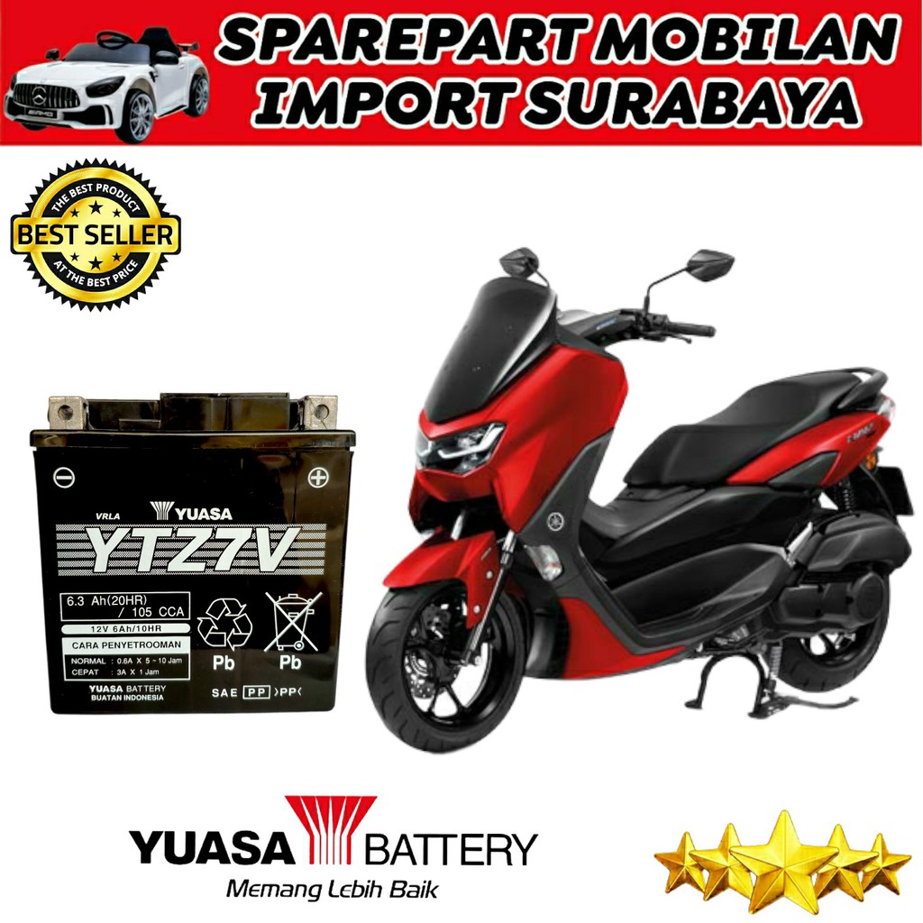 Jual PROMO ASLI ORIGINAL YUASA YTZ7V NMAX PCX CBR AEROX AKI KERING