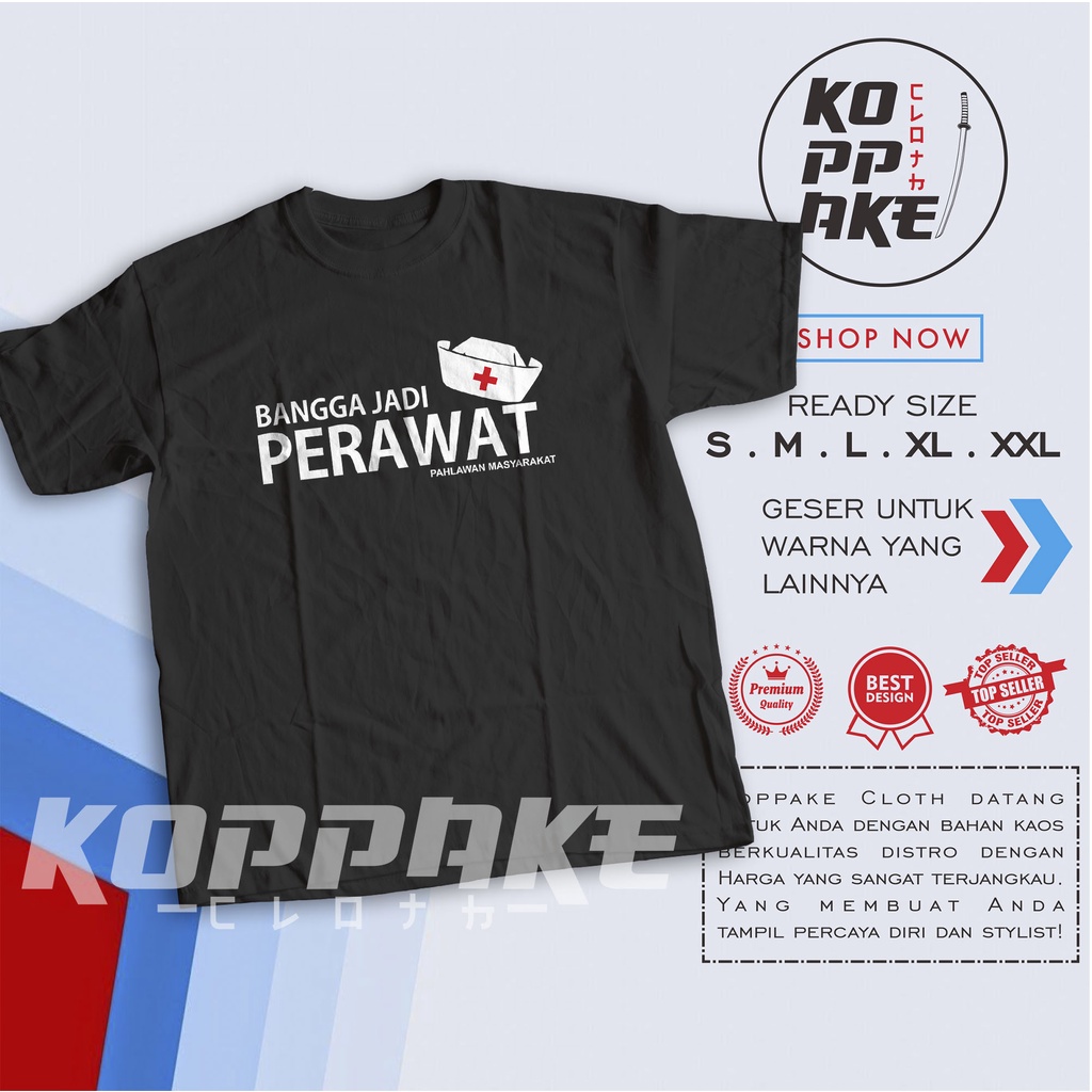 Jual Kaos Cewek Bangga Jadi Perawat Pahlawan Masyarakat Baju Distro