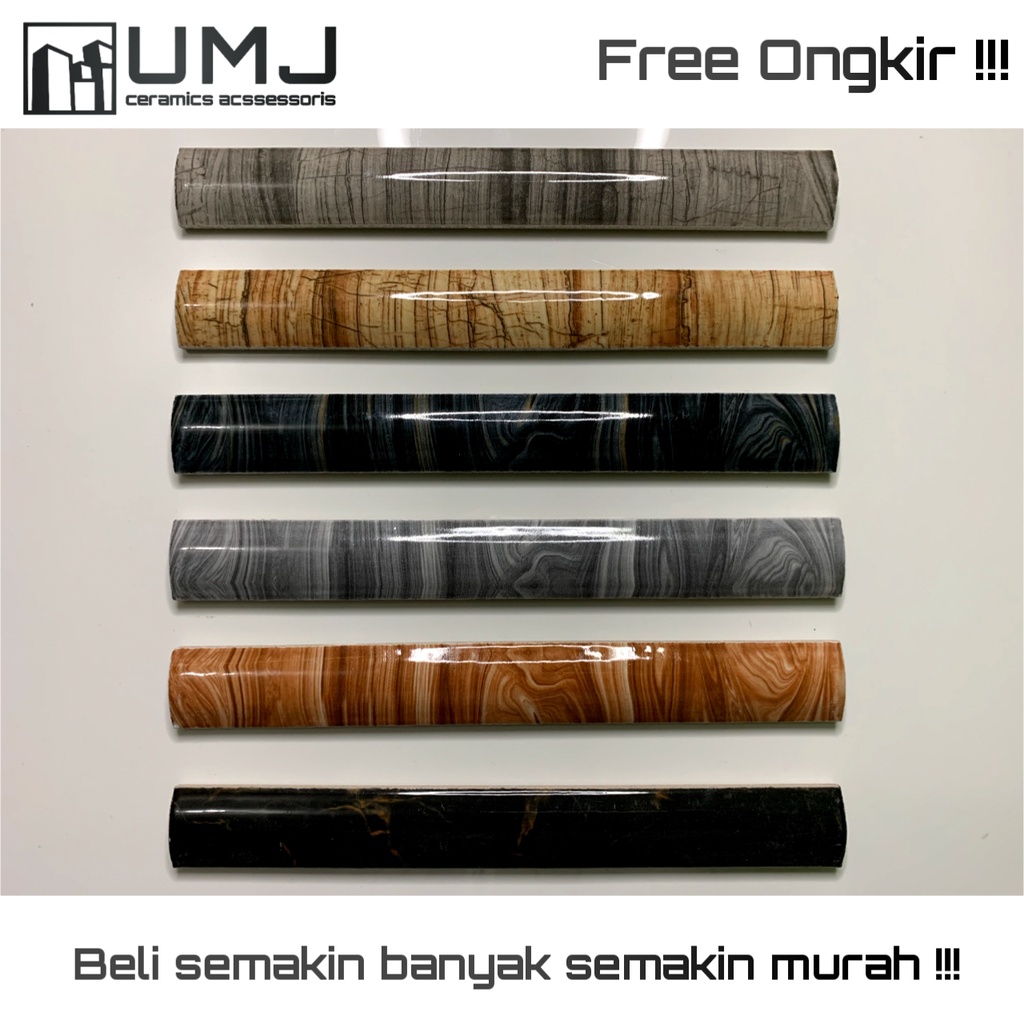 Jual Lis Keramik Kuku Macan Keramik Motif Urat Kayu Polos 20 cm Import