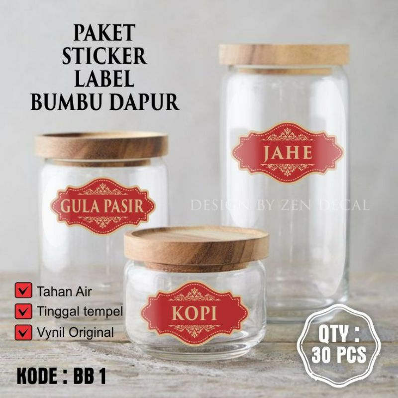 Jual Sticker Label Bumbu Dapur Stiker Label Bumbu Dapur Murah Shopee Indonesia