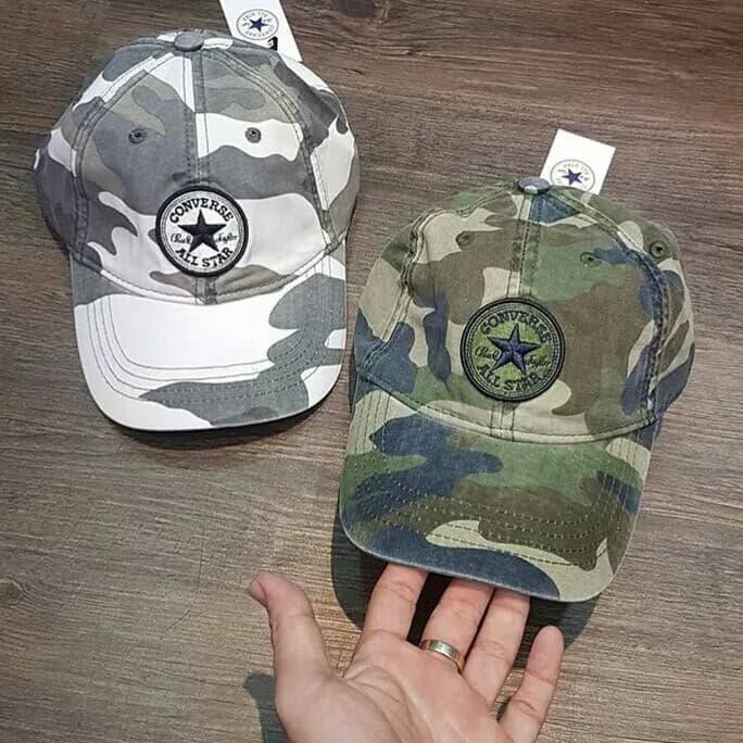 New Topi Converse Camo Loreng Army Baseball Cap Import Premium Quality