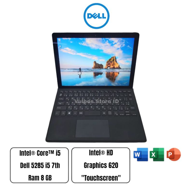 Jual Laptop 2 in 1 Dell latitude 5285 core i5 gen 7th ram 8gb ssd 128gb ...