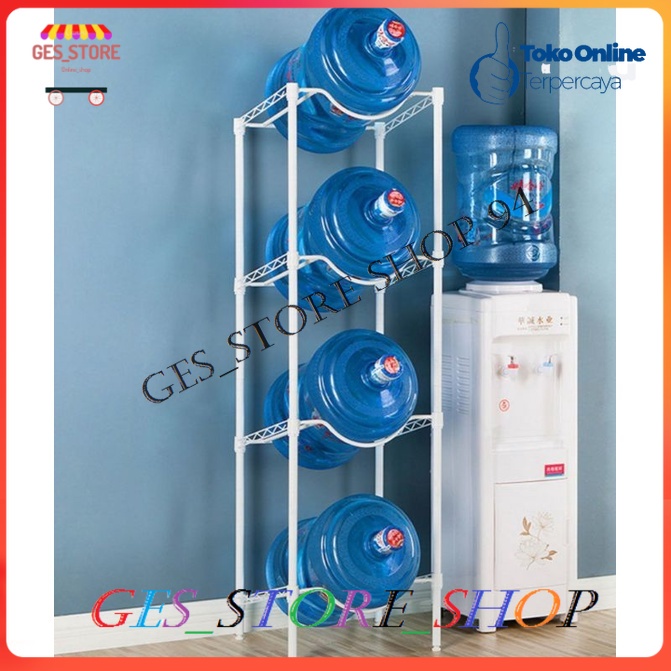Jual Krisbow Rak Galon 4 Susun Murah/Rak Penyimpanan Galon 4 susun/Rak