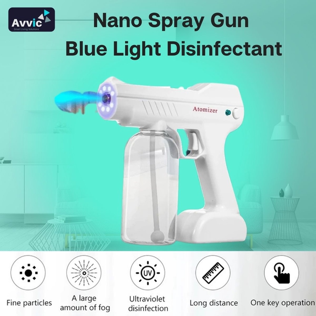 Jual Nano Spray Gun Disinfectant Wireless 800ml Semprotan Disinfektan