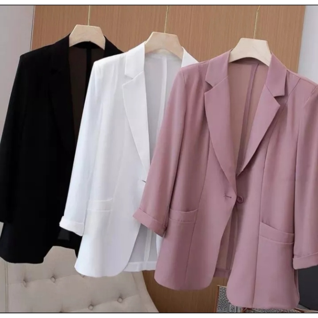 Jual KIARA BLAZER atasan outer/formal/M-L-XL/BLAZER WANITA/TERBARU