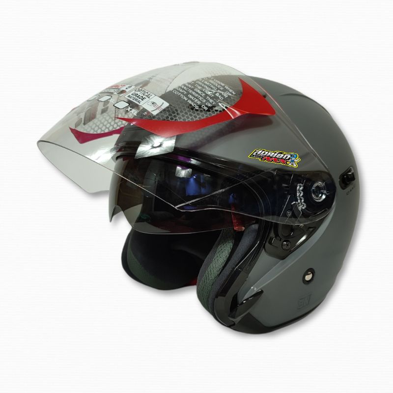 Jual HELM KYT DJ MAXI MATT GORILA GREY ORIGINAL HELM TOURING HELM ...