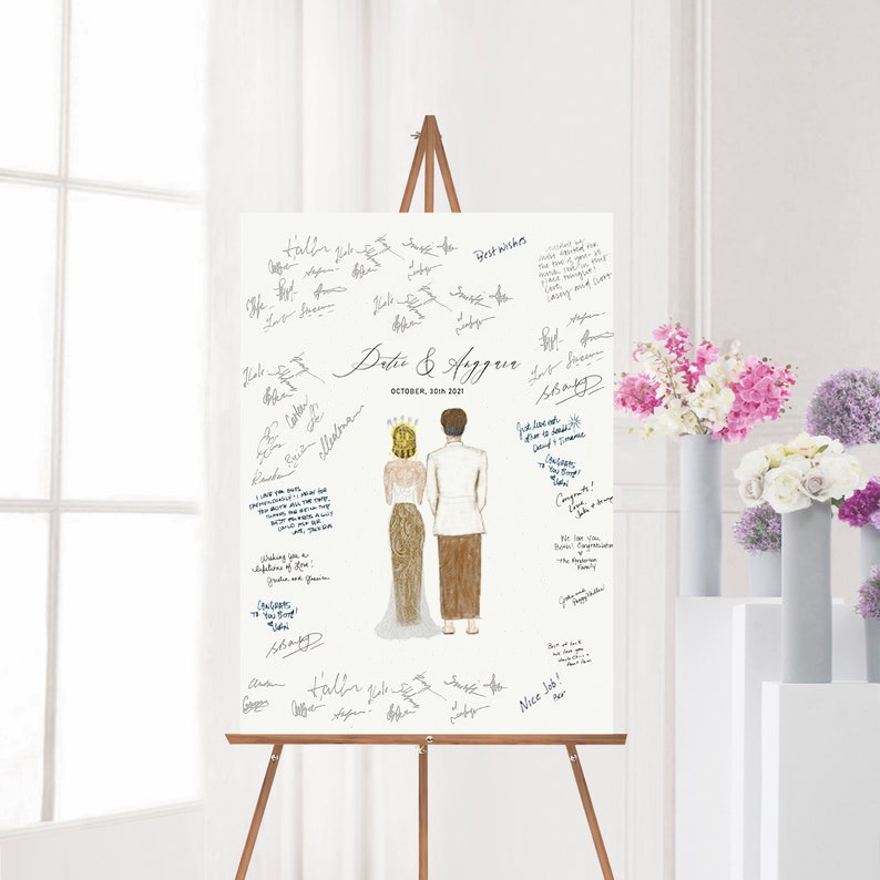 Jual Kanvas 40 x 60 cm Message Board Wedding, Guest Board , Guest Book