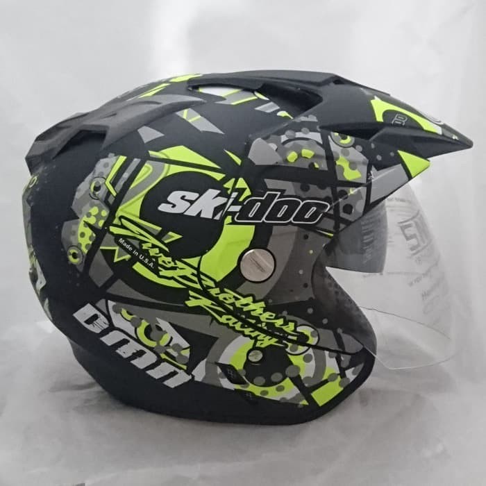 Jual Helmet Double Visor Helem SKI Kuning setara KYT INK GM WTO NHK ...