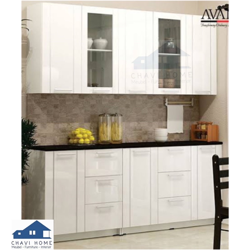 Kitchen set rak dapur lemari dapur rak piring rak bumbu white minimalis termurah kualitas TOP
