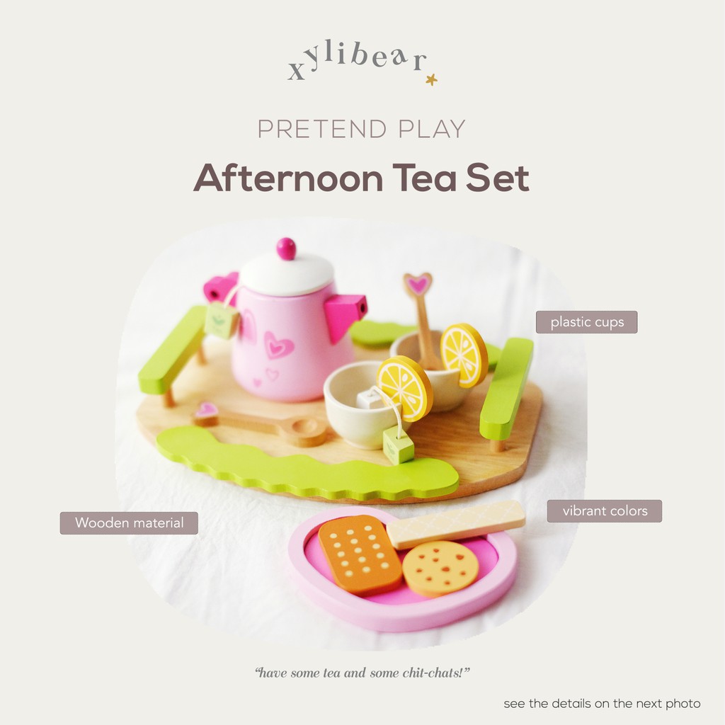 Jual Afternoon Tea Set - Wooden Toys - Pretend Play - Xylibear - mainan ...