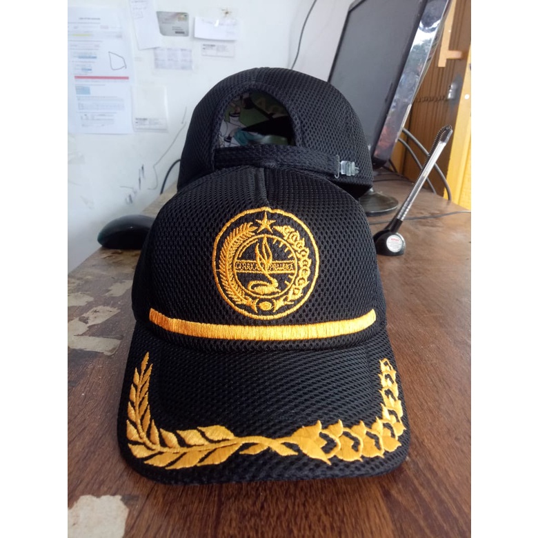 Jual TOPI PRAMUKA PADI KAPAS JARING DOUBLE MESS MODEL TOPI PERWIRA TOPI ...