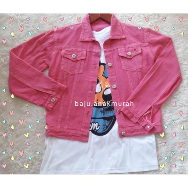 Jual Jaket Cewek Biondy Jaket Jeans Tebal Shopee Indonesia 6129