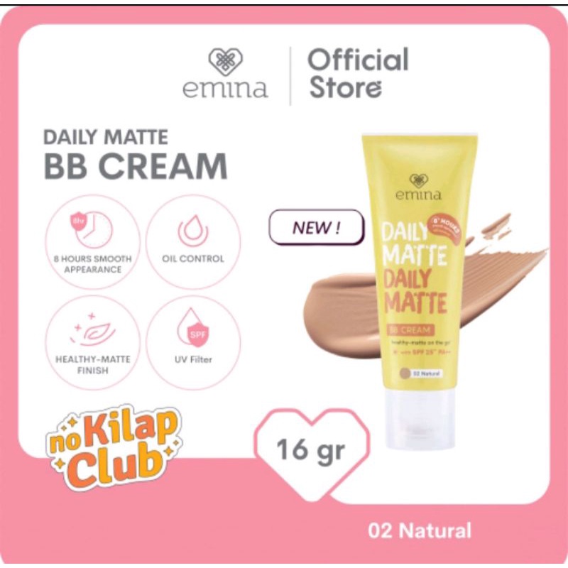 Jual Emina BB cream daily matte (Reject packaging penyok sdikit bagian ...
