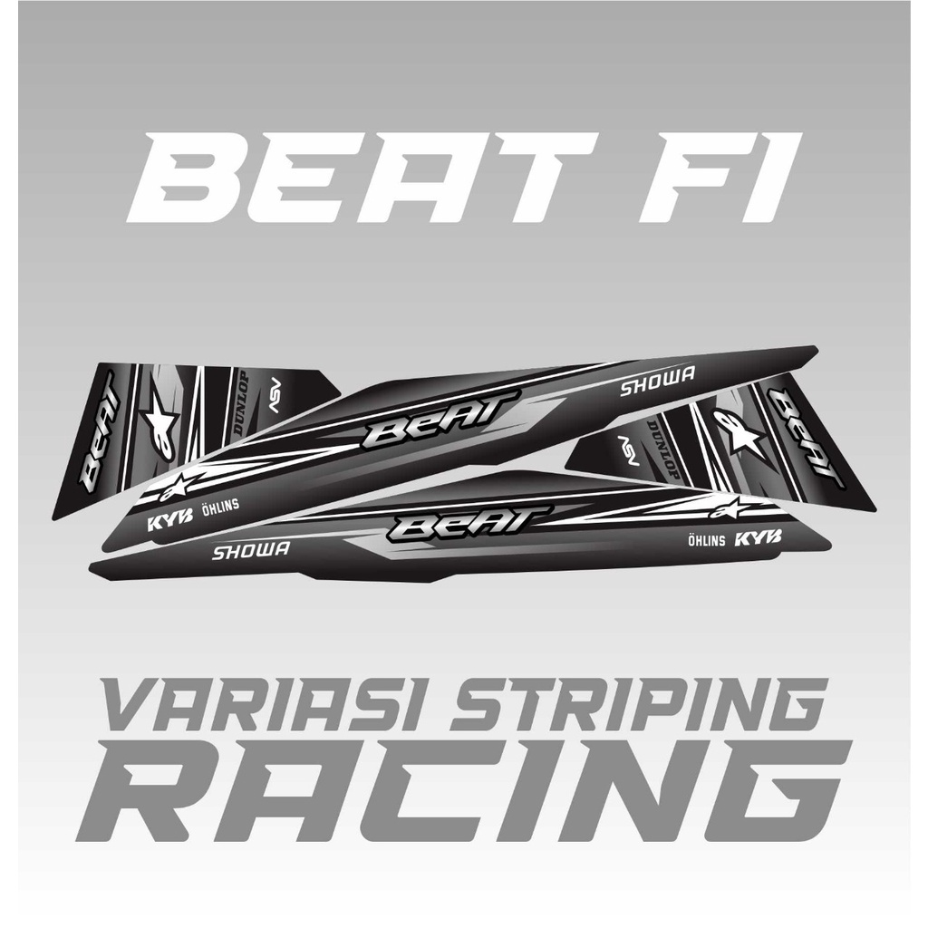 Jual LIS STRIPING MOTOR BEAT FI RACING 2014-2016 VARIASI 04 ABU ...