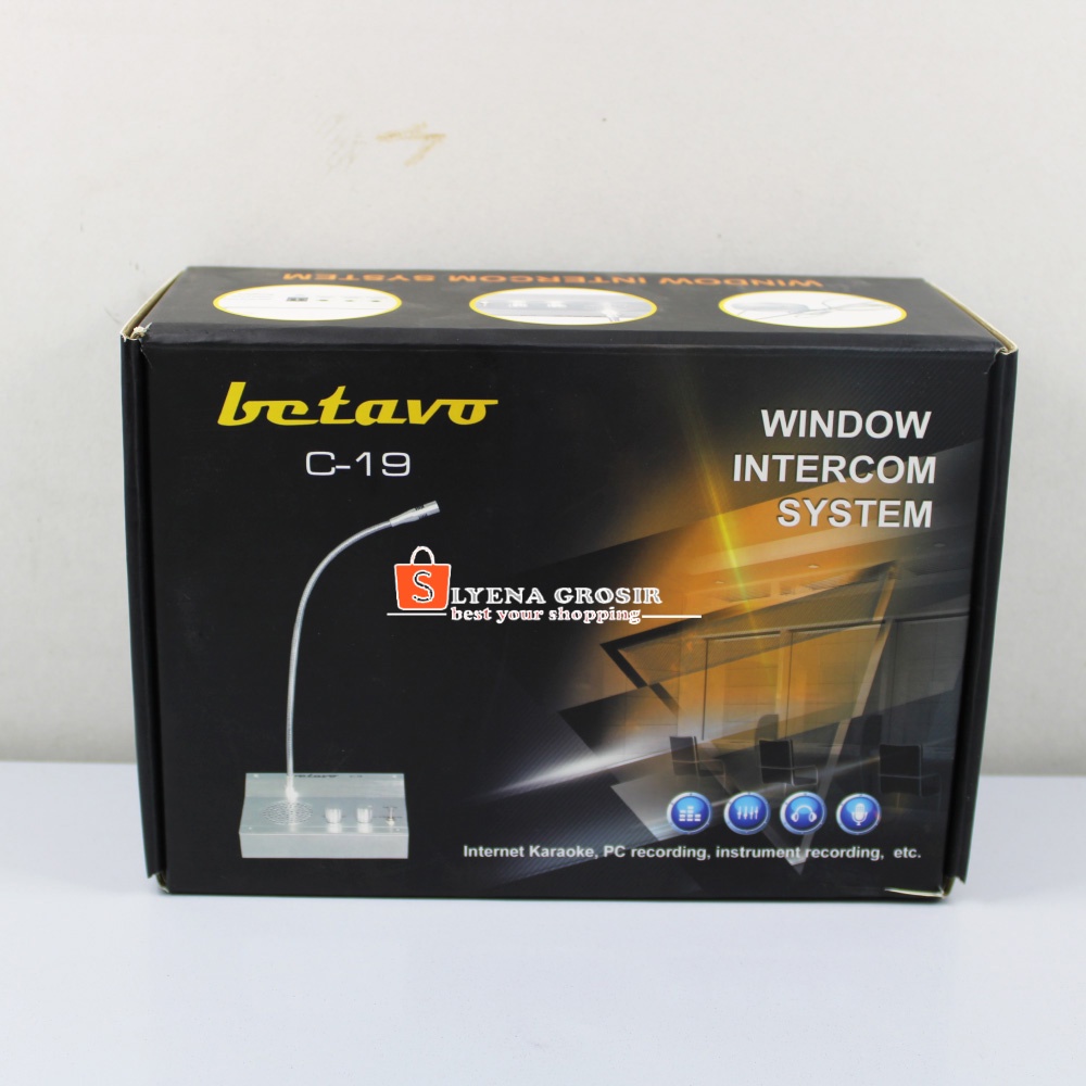 Jual Mic Meja Microphone Betavo C-19 Mic Loket 2 Arah Flexsible Window ...